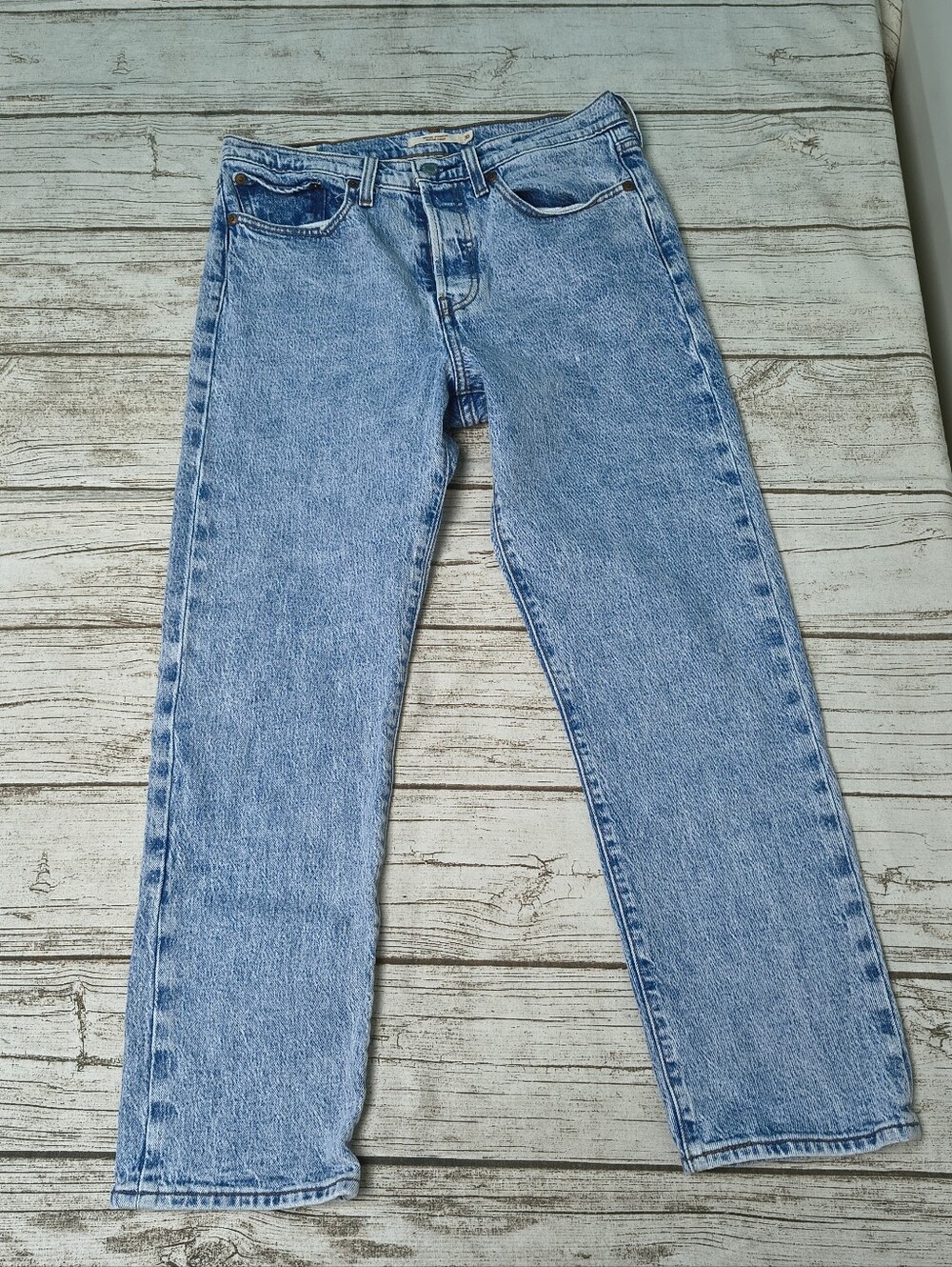 Levi's Wedgie Straight Light Wash Button Fly Jeans Women Size 30